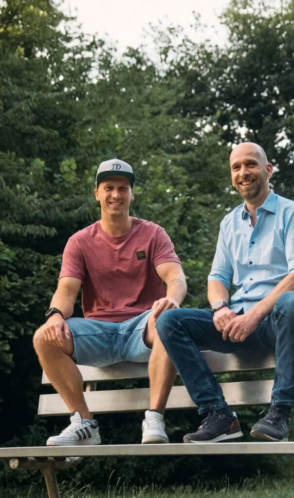 Two men on a bench