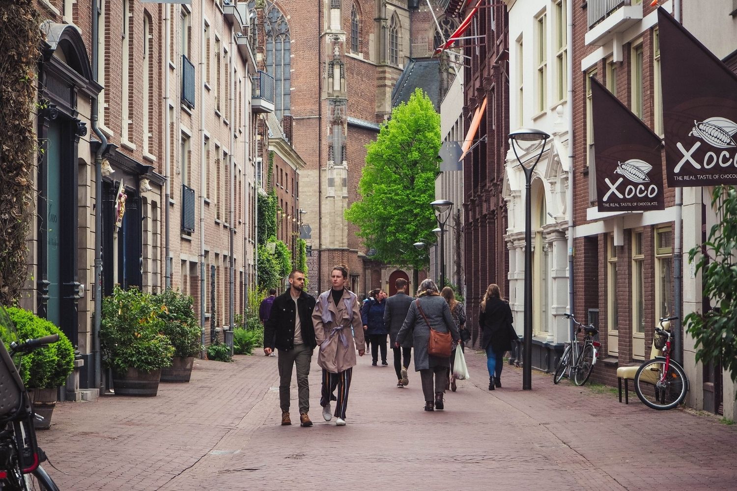 Historic streets and terraces in Arnhem city centre
